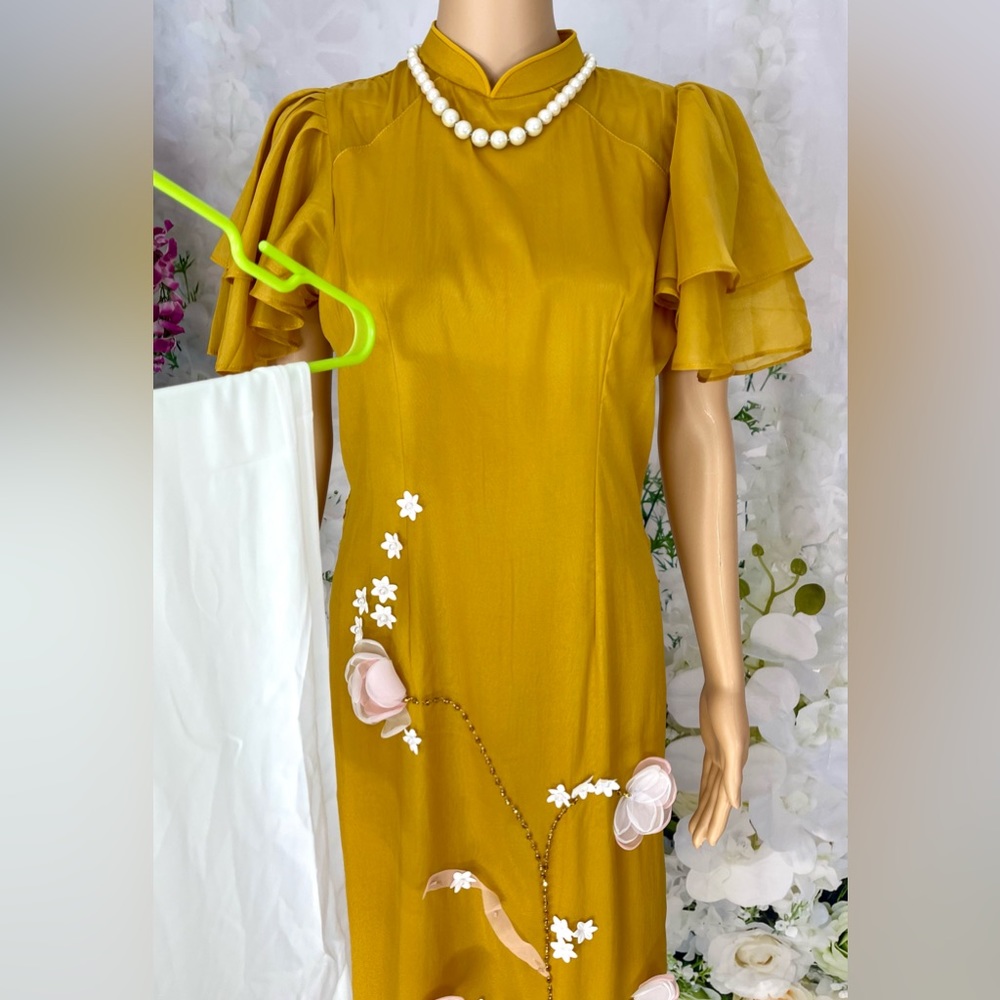 Ao Dai Cch Tn T Cao Cp 4 T Set/B, New Vietnamese Modern Dress, Cach Tan